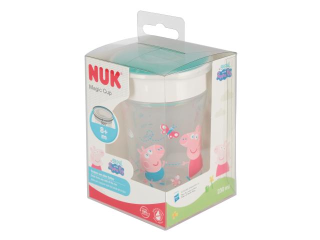 Nuk Magic Cup Peppa Pig Kubek 230 ml biało-turkusowy 10255009 8 m+ interakcje ulotka kubek - 1 szt.