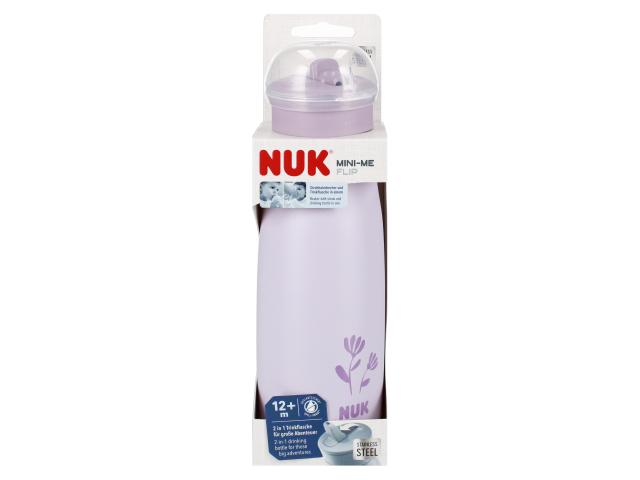 Nuk Mini-Me Flip Kubek 500 ml stalowy fiolet 10255691 12 m+ interakcje ulotka kubek - 1 szt.