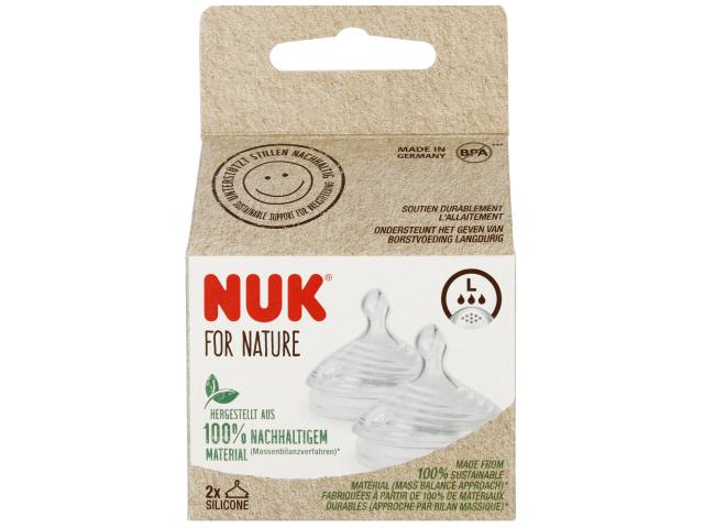 Nuk Nature Smoczek do butelki silikonowy 10124027 L interakcje ulotka smoczek - 2 szt.