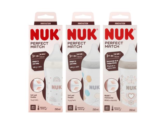 Nuk Perfect Match Butelka 260ml M 10742026 mix 3 m+ interakcje ulotka butelka - 260 ml