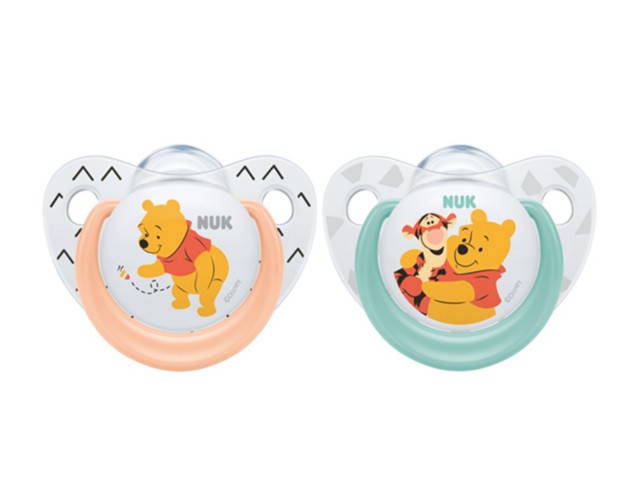 NUK Smoczek uspokajający silikonowy 0-6 m-cy DISNEY Kubuś 730129A. interakcje ulotka smoczek - 1 szt.