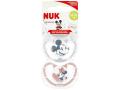 Nuk Space Disney Baby Smoczek uspokajający silikonowy różowy Mickey Mouse 10571 18-36 miesięcy interakcje ulotka smoczek  2 szt.