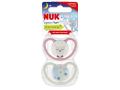 Nuk Space Night Smoczek uspokajający silikonowy lila/biały 10736619 6-18 miesięcy interakcje ulotka smoczek  2 szt.