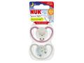 Nuk Space Night Smoczek uspokajający silikonowy różowy/popielaty 10730578 0-6 miesięcy interakcje ulotka smoczek  2 szt.