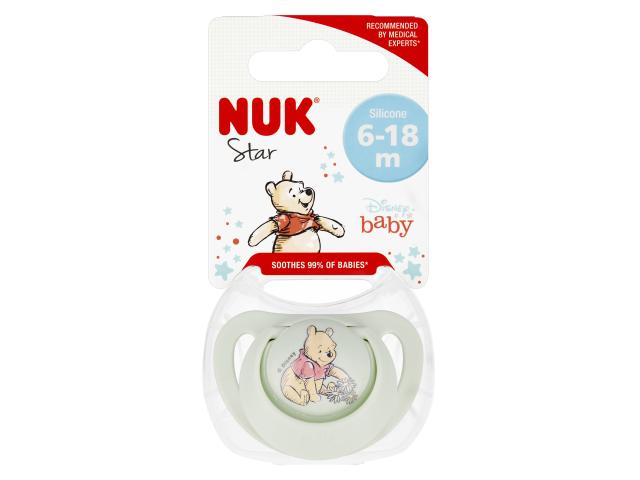 Nuk Star Smoczek uspokajający silikonowy kubuś 10736939 6-18 m interakcje ulotka smoczek - 1 szt.