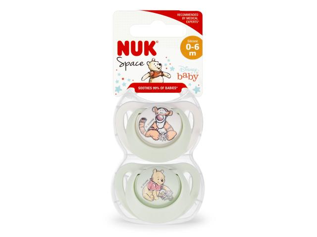 Nuk Star Smoczek uspokajający silikonowy kubuś/tygrysek 10730890 0-6 miesięcy interakcje ulotka smoczek - 2 szt.