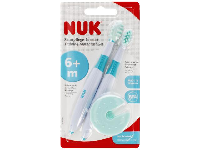 Nuk Zestaw szczoteczek dla dzieci edukacyjnych 10256205 interakcje ulotka zestaw - 2 szt.