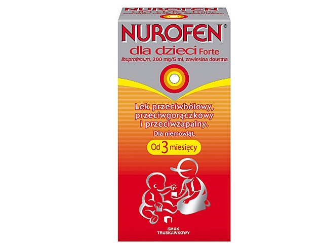 Nurofen Dla Dzieci Forte interakcje ulotka zawiesina doustna 200 mg/5ml 100 ml (but.)