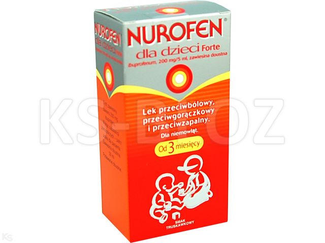 Nurofen dla dzieci Forte interakcje ulotka zawiesina doustna 200 mg/5ml 50 ml | +dozow.