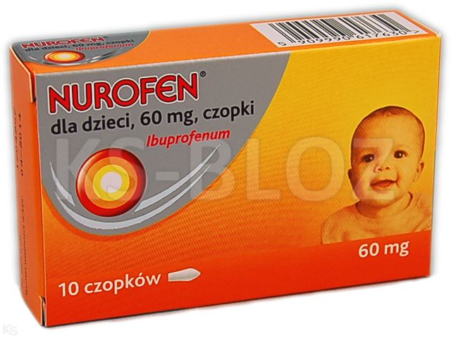 Nurofen Dla Dzieci interakcje ulotka czopki doodbytnicze 60 mg 10 czop.