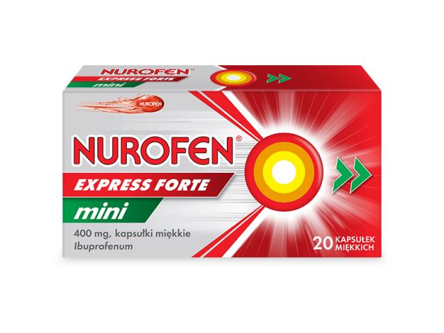 Nurofen Express Forte Mini interakcje ulotka kapsułki miękkie 400 mg 20 kaps.