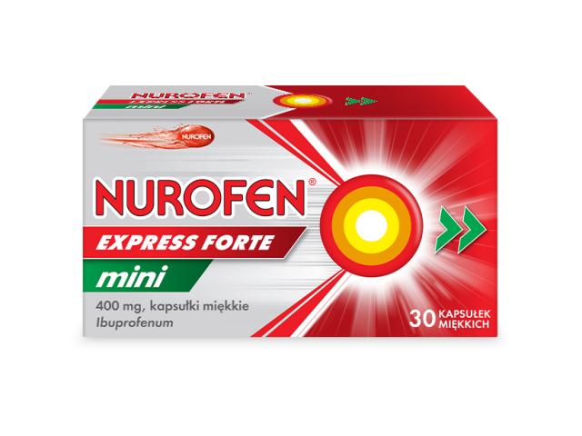 Nurofen Express Forte Mini interakcje ulotka kapsułki miękkie 400 mg 30 kaps.