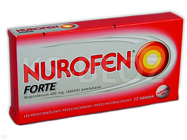 Nurofen Forte interakcje ulotka tabletki powlekane 400 mg 12 tabl.