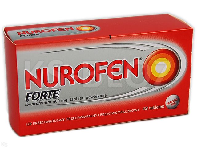 Nurofen Forte interakcje ulotka tabletki powlekane 400 mg 48 tabl.