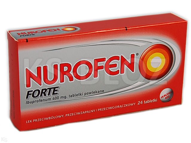 Nurofen Forte interakcje ulotka tabletki powlekane 400 mg 24 tabl.