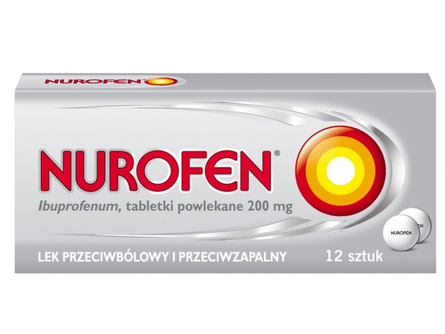Nurofen interakcje ulotka tabletki powlekane 200 mg 12 tabl. (poj.)