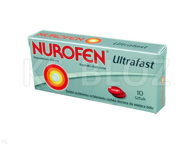 Nurofen Ultrafast interakcje ulotka kapsułki miękkie 200 mg 10 kaps.