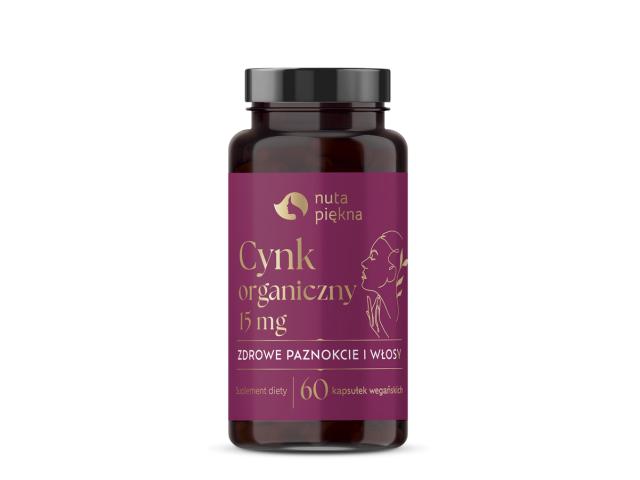 Nuta Piękna Cynk Organiczny interakcje ulotka kapsułki twarde - 60 kaps.