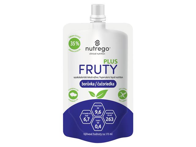 Nutrego Fruty Plus o smaku jagodowym interakcje ulotka płyn doustny  4 poj. po 175 ml