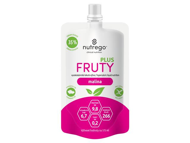 Nutrego Fruty Plus o smaku malinowym interakcje ulotka płyn doustny  4 poj. po 175 ml