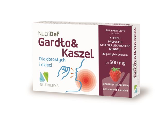 NutriDef Gardło&Kaszel interakcje ulotka tabletki do ssania i żucia  20 tabl.