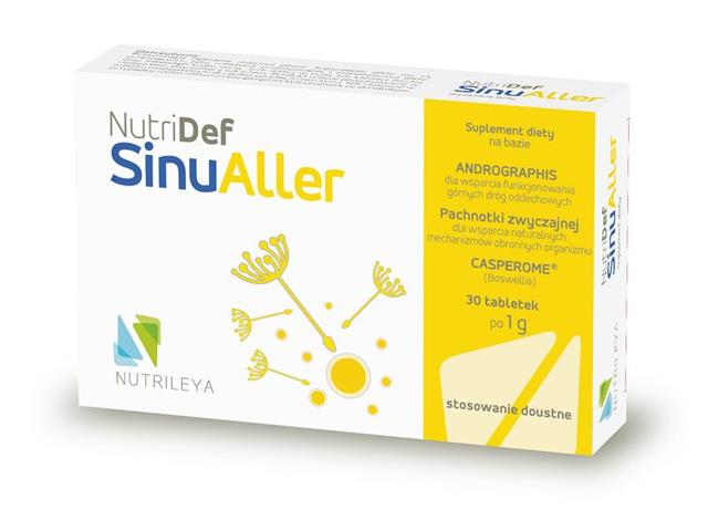 NutriDef SinuAller interakcje ulotka tabletki  30 tabl.