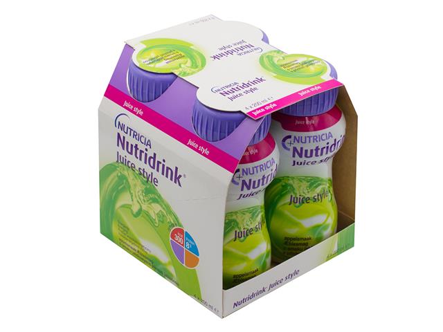 Nutridrink Juice Style o smaku jabłkowym interakcje ulotka płyn doustny 200 ml 4 but. po 200 ml