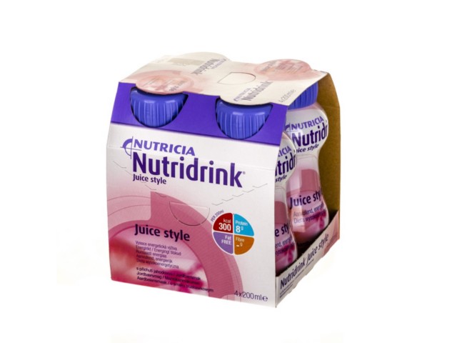 Nutridrink Juice Style smak truskawkowy interakcje ulotka płyn doustny - 4 but. po 200 ml