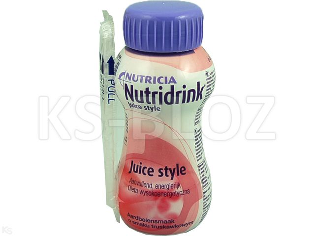 Nutridrink Juice Style smak truskawkowy interakcje ulotka płyn doustny - 200 ml
