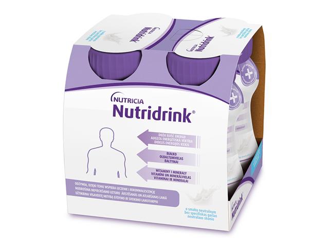 Nutridrink o smaku neutralnym interakcje ulotka płyn doustny - 4 szt. po 125 ml