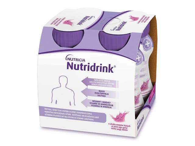 Nutridrink o smaku owoców leśnych interakcje ulotka płyn - 4 szt. po 125 ml