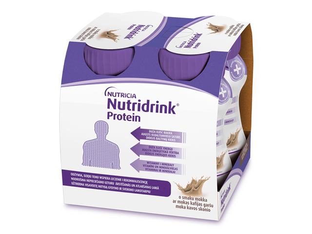 Nutridrink Protein o smaku mokka interakcje ulotka płyn - 4 szt. po 125 ml