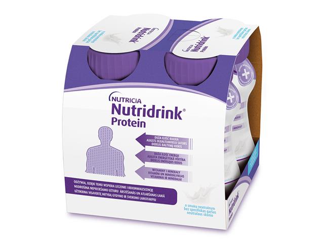 Nutridrink Protein o smaku neutralnym interakcje ulotka płyn doustny - 4 szt. po 125 ml