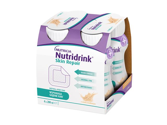 Nutridrink Skin Repair o smaku waniliowym interakcje ulotka płyn doustny - 4 but. po 200 ml