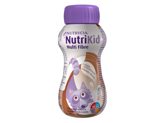 Nutrikid Multi Fibre o smaku czekoladowym interakcje ulotka płyn 200 ml 200 ml