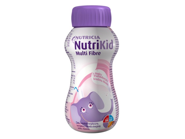 Nutrikid Multi Fibre o smaku truskawkowym interakcje ulotka płyn 200 ml 200 ml