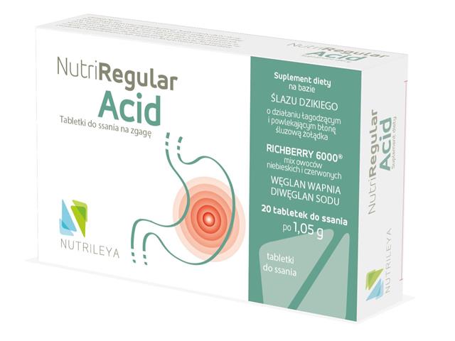 NutriRegular Acid interakcje ulotka tabletki do ssania  20 tabl. (blist.)