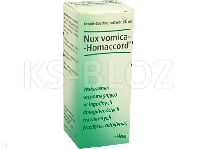 Nux Vomica Homaccord interakcje ulotka krople doustne  30 ml (but.)