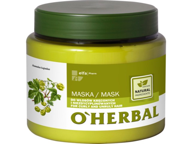 O'Herbal Maska do włosów kręconych i niezdyscyplinowanych z ekstraktem chmielu interakcje ulotka   500 ml