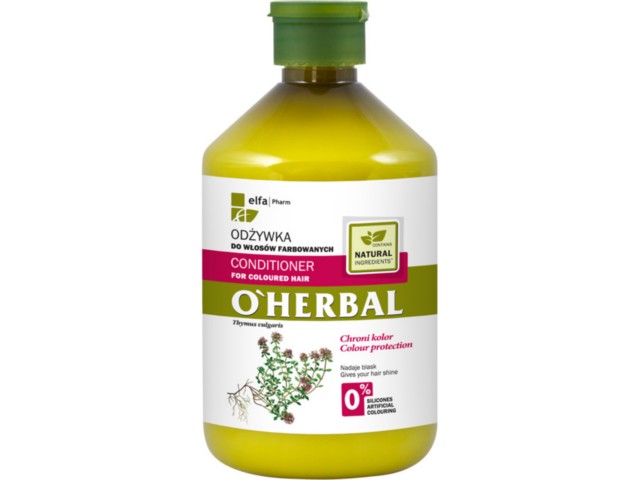 O'Herbal Odżywka do włosów farbowanych z ekstraktem macierzanki tymianku interakcje ulotka emulsja  500 ml