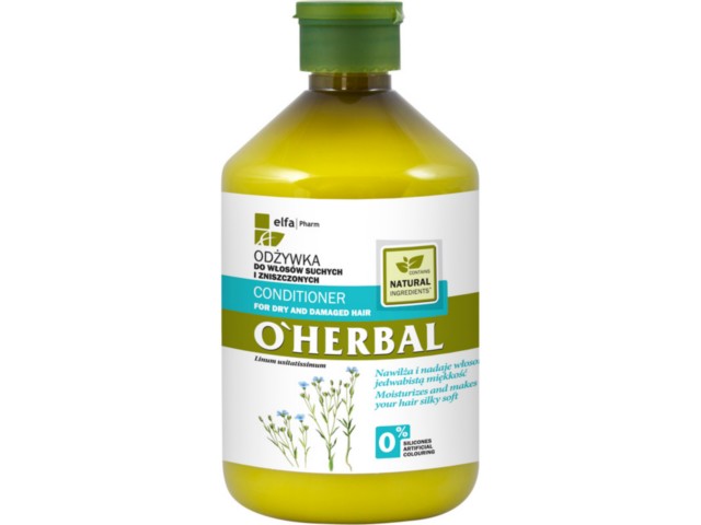 O'Herbal Odżywka do włosów suchych i zniszczonych z ekstraktem z lnu interakcje ulotka emulsja  500 ml