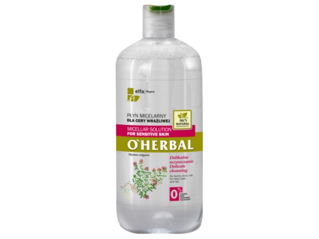 O'Herbal Płyn micelarny do cery wrażliwej interakcje ulotka płyn  500 ml