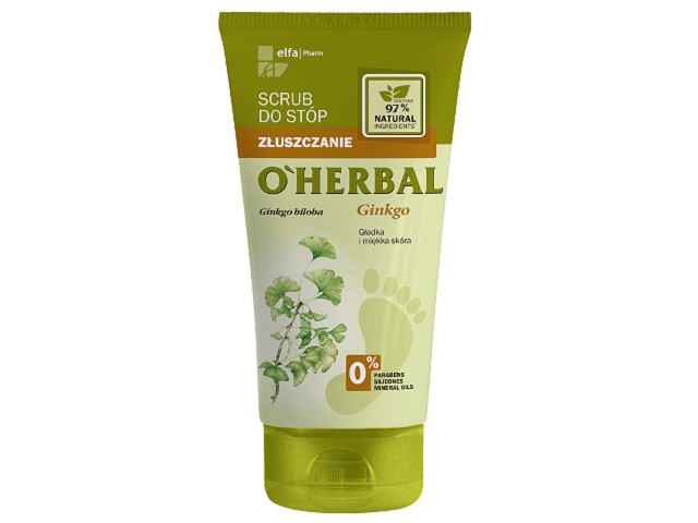 O'Herbal Scrub do stóp z ekstraktem ginko biloba interakcje ulotka peeling  150 ml