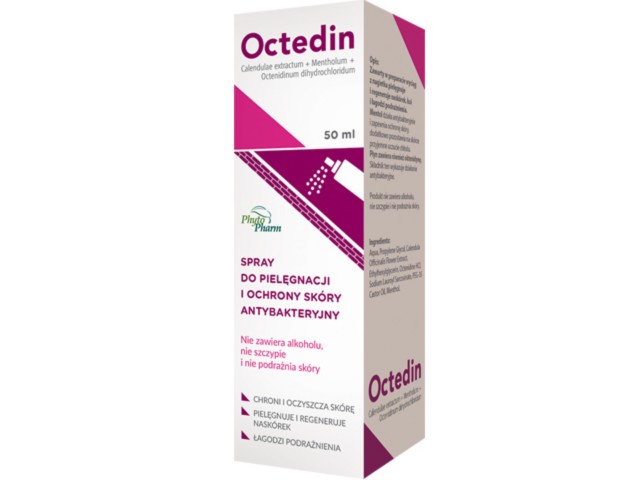 Octedin Spray do pielęgnacji i ochrony skóry antybakteryjny interakcje ulotka   50 ml