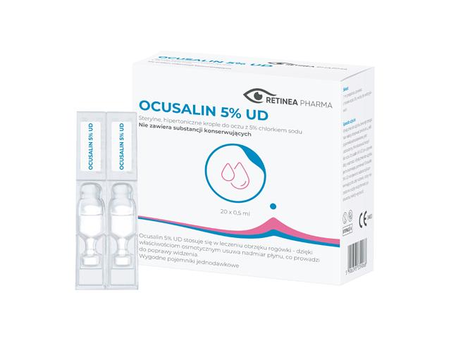 Ocusalin 5% UD interakcje ulotka krople do oczu  20 minims. po 0,5 ml