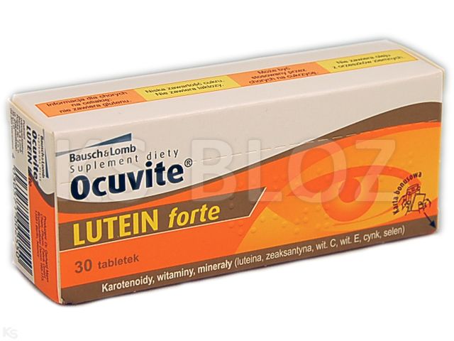 Ocuvite Lutein Forte interakcje ulotka tabletki  30 tabl.