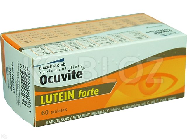 Ocuvite Lutein Forte interakcje ulotka tabletki  60 tabl.