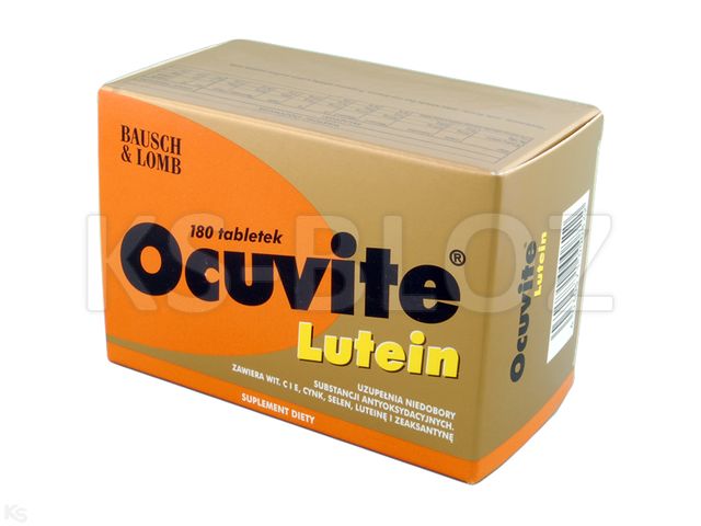 Ocuvite Lutein interakcje ulotka tabletki  180 tabl.