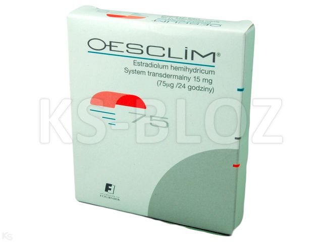 Oesclim 75 interakcje ulotka system transdermalny,plaster 0,075 mg/24h (15 mg) 6 szt.