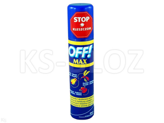 Off Max Płyn przeciw komarom, kleszczom interakcje ulotka aerozol  100 ml